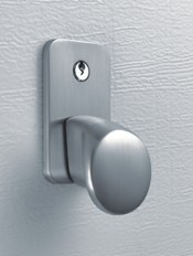 chrome effect garage door handle in stainless steel