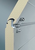 LPU 40 insulated sectional door panels with anti finger trap design and excellent sealing