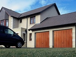 Hormann Decograin steel up and over garage doors - made to look like wood/timber