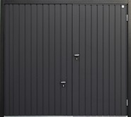 Legbud steel up and over door in black