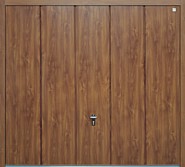 Vertical ribed laminate woodgrain finish up and over