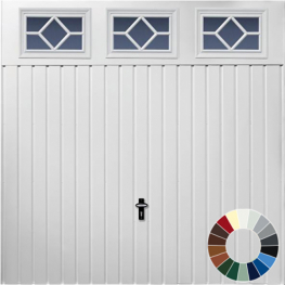 GDO Vertical Standard Rib with Windows (34 Colour Options)