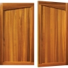 timber side hinged garage doors