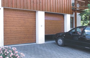 twin garage with carteck sectional doors