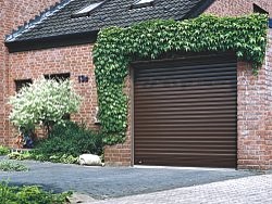 insulated roller door with optional vented slats at the bottom