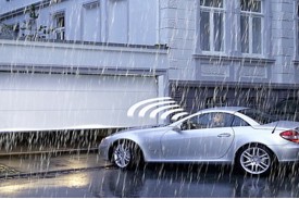 remote contol garage door opening in the rain