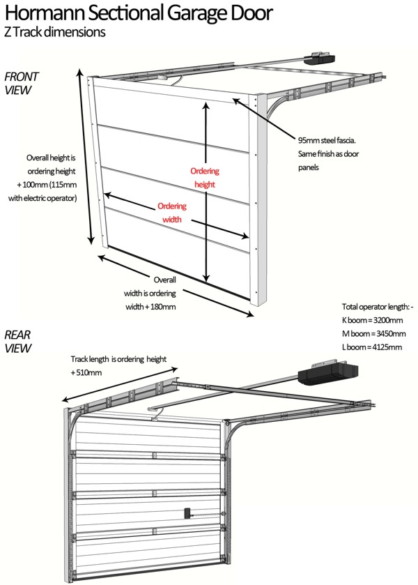 Dimensions For Hormann Sectional Garage, Roller Garage Door Sizes Uk