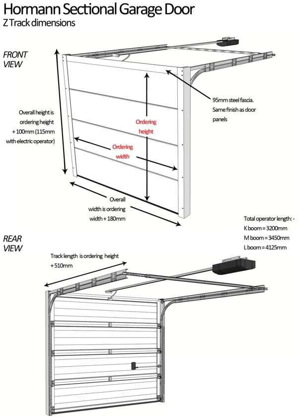 Hormann z track side spring operated sectional door operation