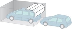 Sectional garage door demonstration diagram