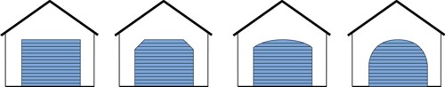 examples of different shapes and sizes for hormann LPU40 sectional doors