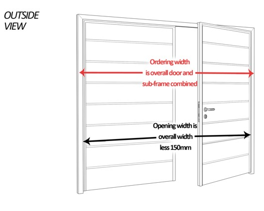 measuring for insulated side hinged garage doors