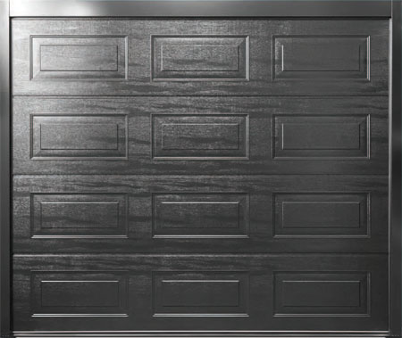 Carteck Georgian Sectional Garage Doors in black colour finish