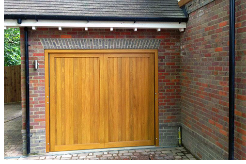 Timber garage door