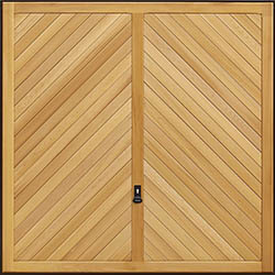 garador up and over chevron cedar wooden door