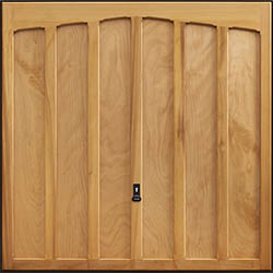 up and over door tudor with vertical lined design