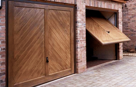 Timber up and over garage door