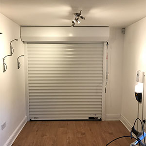 roller door with full hood internal installation