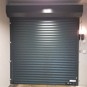 roller door with full hood internal installation