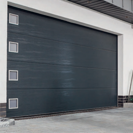 Carteck sectional garage door with windows 
