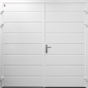 Carteck Centre Ribbed Horizontal Steel Side Hinged Door