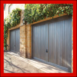 Cedar up and over garage doors