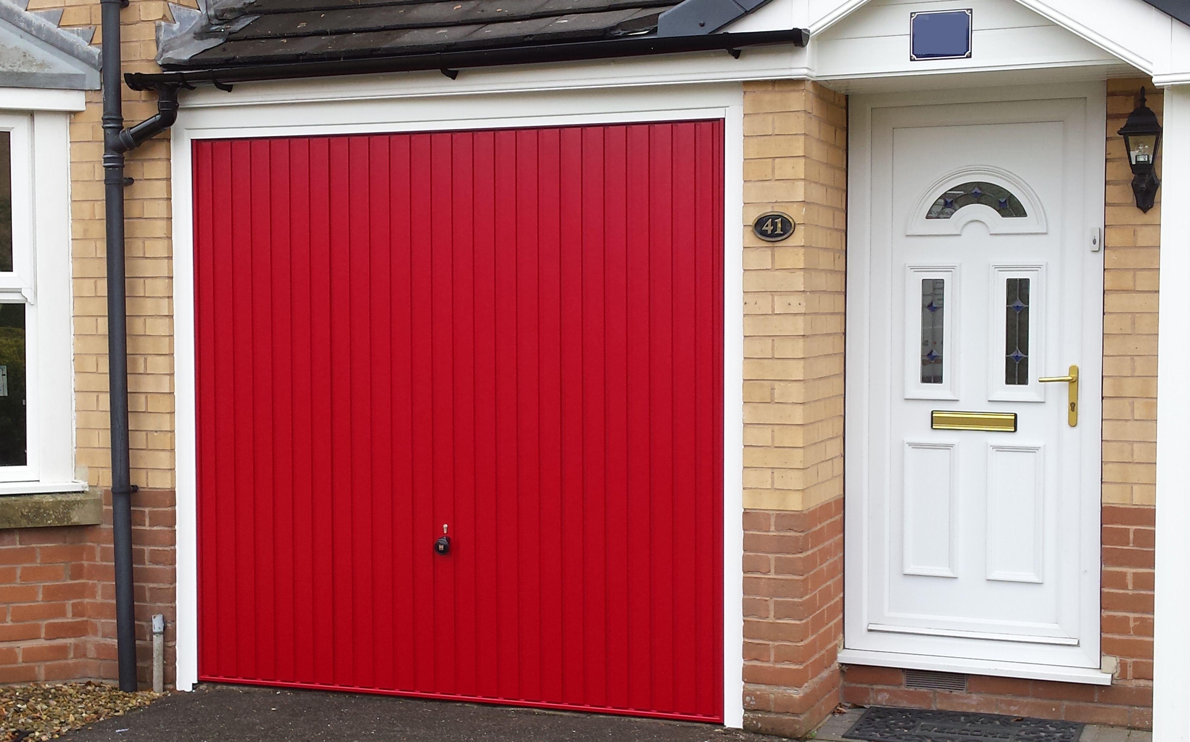 Steel up and over garage door