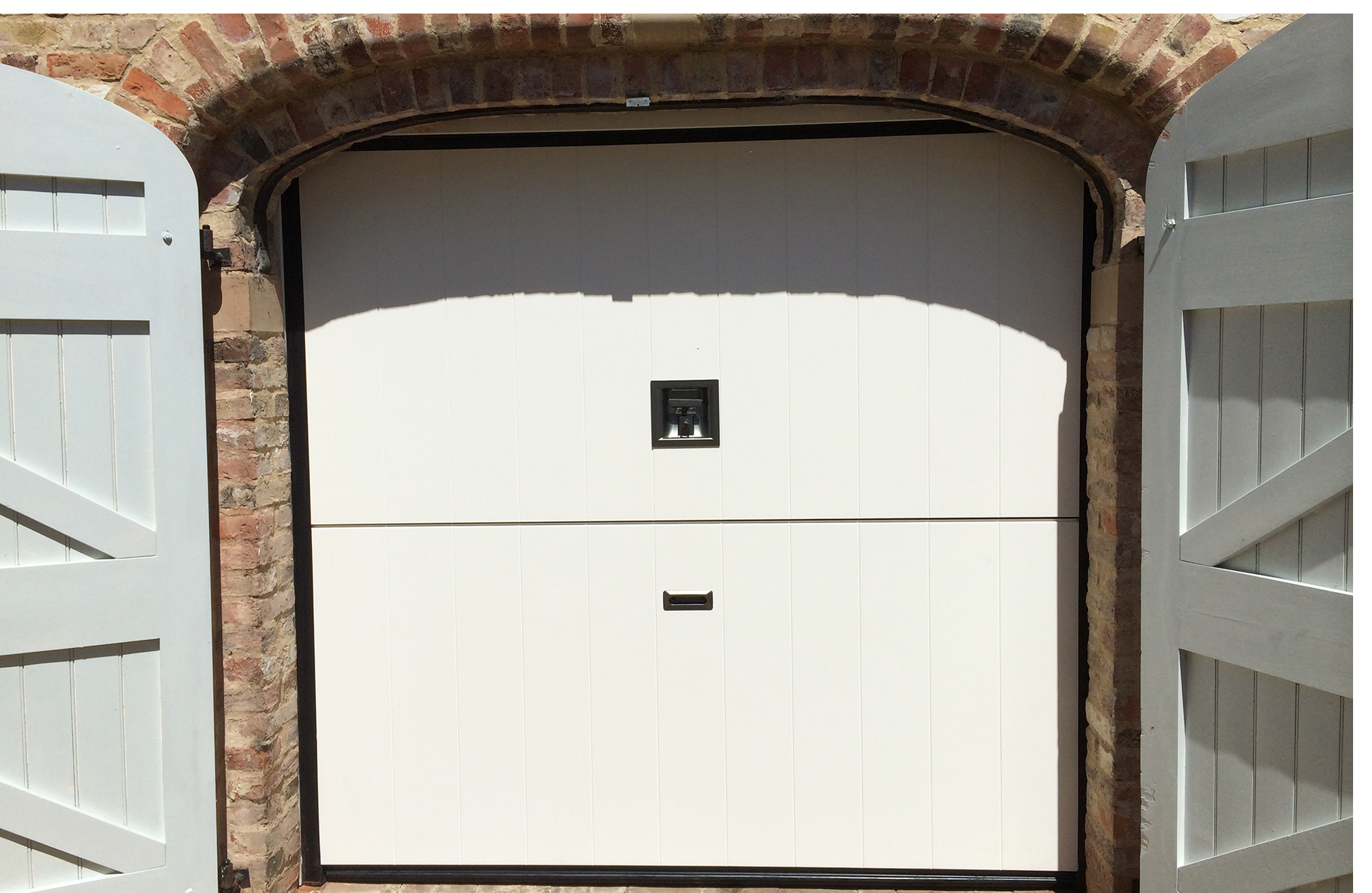 Purpose made overlap garage door