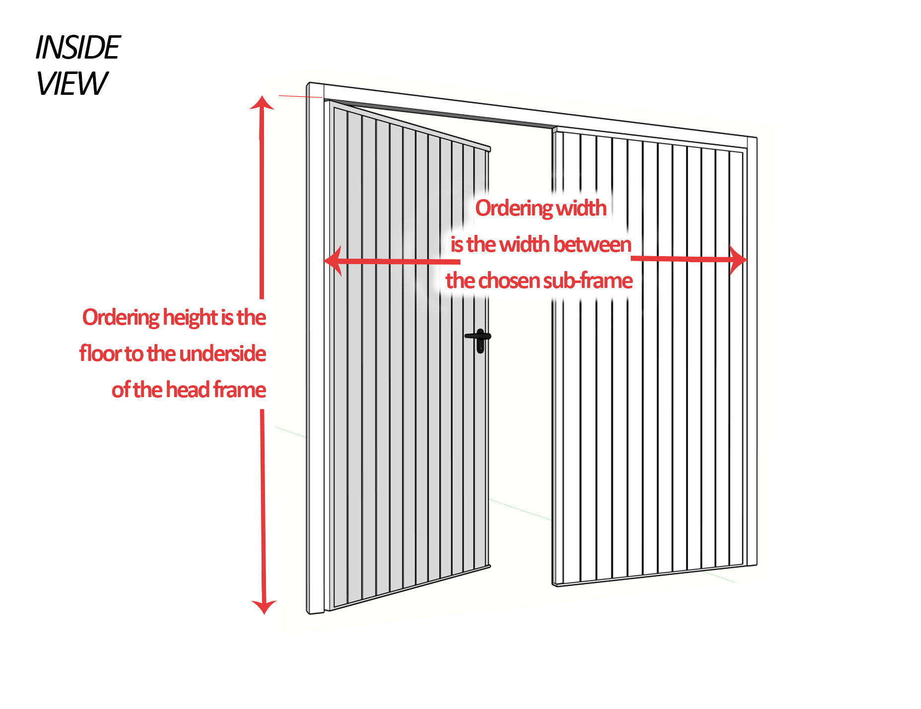 Inside View Of Side Hinged Garage Door