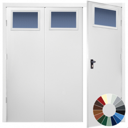 GDO Wide Rib Vertical with Windows (18 Colour Options)