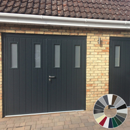 Carteck Standard Ribbed 50 50 Split - Vertical with Windows (39 Colour Options)