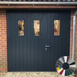 Carteck Standard Ribbed Asymmetric Split - Vertical with Windows (39 Colour Options)