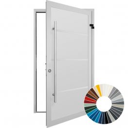 GDO Icon Wide Rib Horizontal with Windows Personnel Door (32 Colour Options)