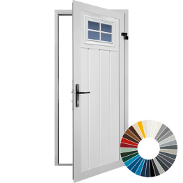 GDO Icon Vertical Medium Rib Chester Personnel Door (32 Colour Options)