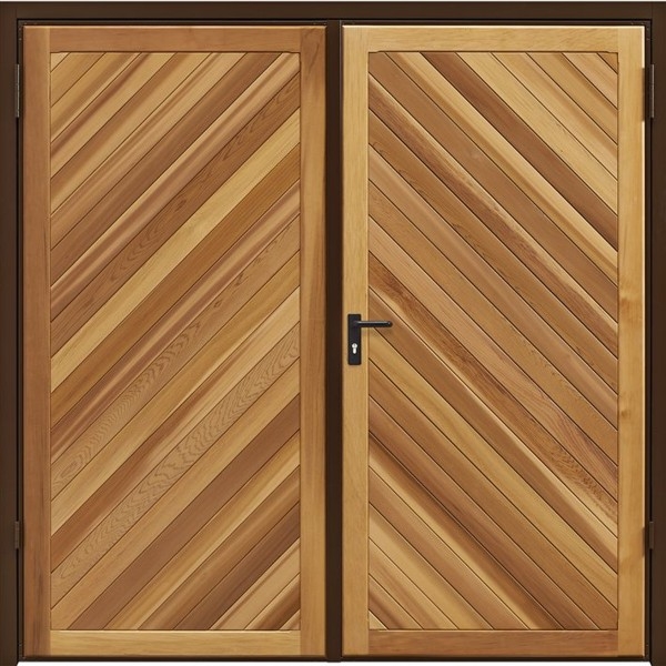 Garador Chevron Cedar Side Hinged Timber Cedarwood Side Hinged