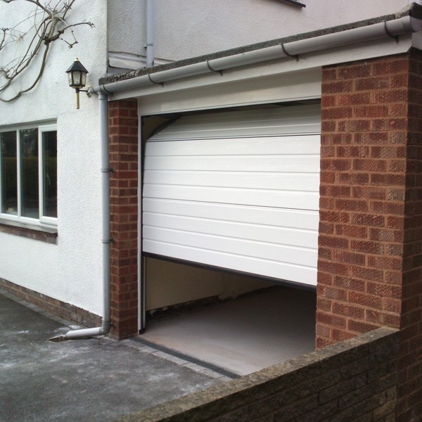 Hormann LTE42 S Ribbed Woodgrain White (single) Hormann Steel Sectional