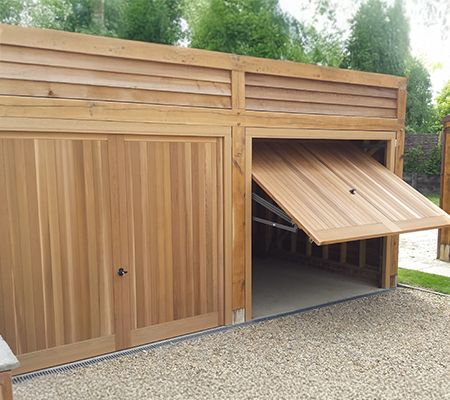 Cedar Door traditional timber up and over garage door
