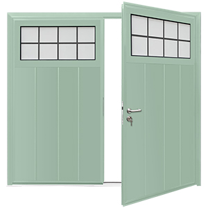 Carteck Vertical Centre Rib with Window in Chartwell Green