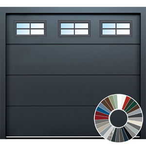 Carteck Sectional Ribbed with Horizontal Rectangle Windows