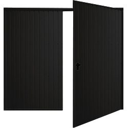GDO standard vertical side hinged in black