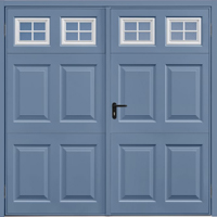 Beaumont Side Hinged door with windows in Pigeon Blue
