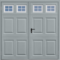 Beaumont Side Hinged door with windows in Window Grey