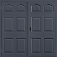 Cathedral Side Hinged door in Slate Grey