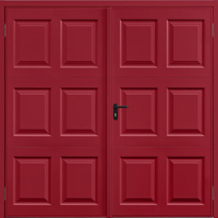 Georgian Side Hinged door in Ruby Red