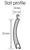 Roll55 slat profile