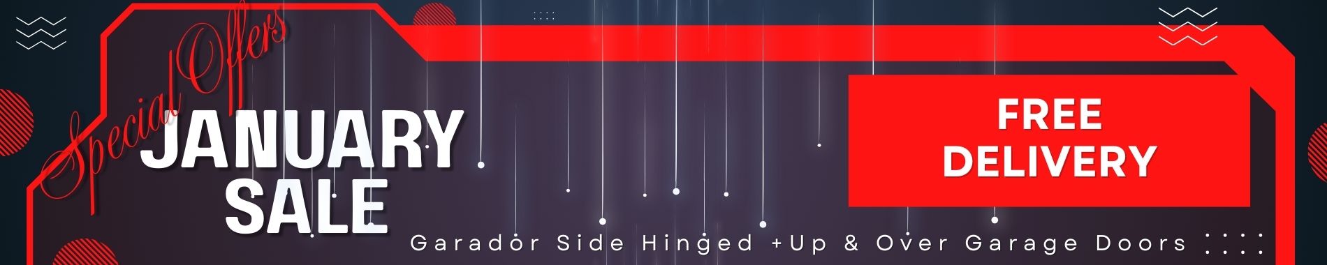 Free delivery on Garador side hinged and up and over garage doors