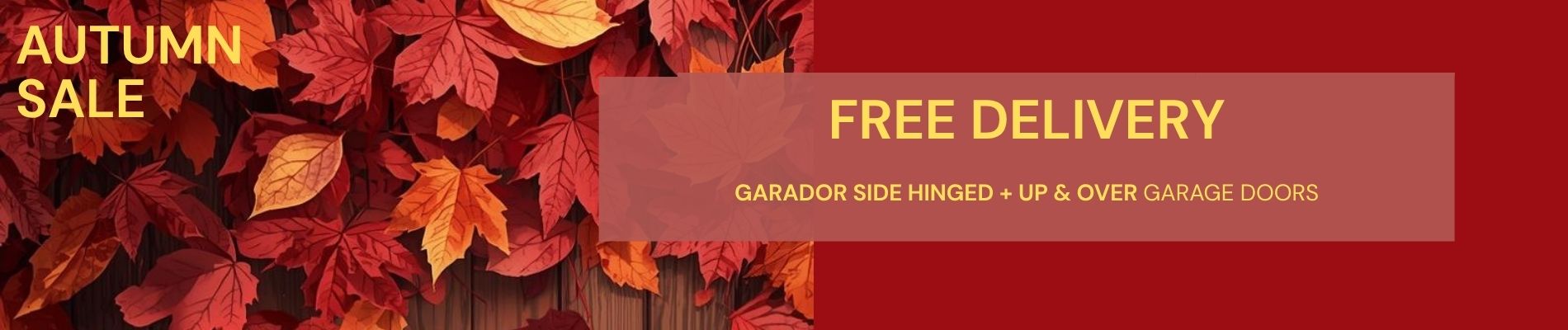 Free delivery on Garador side hinged and up and over garage doors