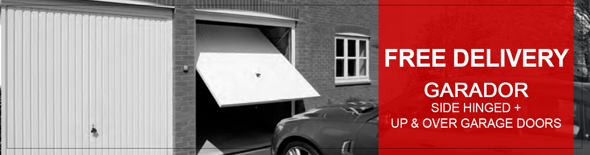 Free delivery on Garador side hinged and up and over garage doors