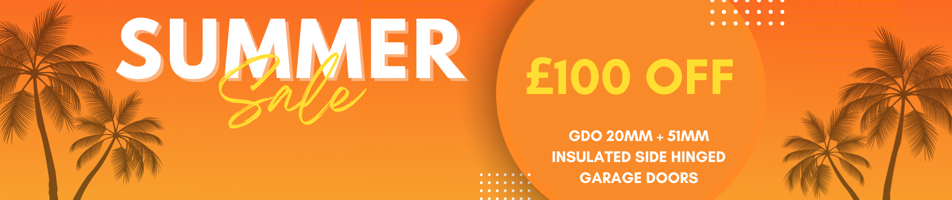 £100 off GDO 20mm and 51mm Side Hinged doors