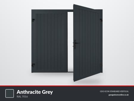 GDO Icon Side Hinged Anthracite Grey