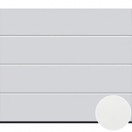 Hormann LPU42 L Ribbed Sandgrain (White)